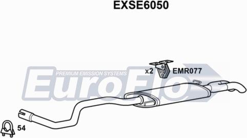 EuroFlo EXSE6050 - Izplūdes gāzu trokšņa slāpētājs (pēdējais) autodraugiem.lv