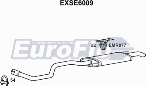 EuroFlo EXSE6009 - Izplūdes gāzu trokšņa slāpētājs (pēdējais) autodraugiem.lv