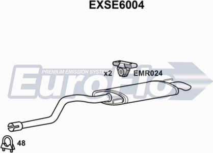 EuroFlo EXSE6004 - Izplūdes gāzu trokšņa slāpētājs (pēdējais) autodraugiem.lv