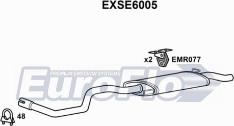 EuroFlo EXSE6005 - Izplūdes gāzu trokšņa slāpētājs (pēdējais) autodraugiem.lv