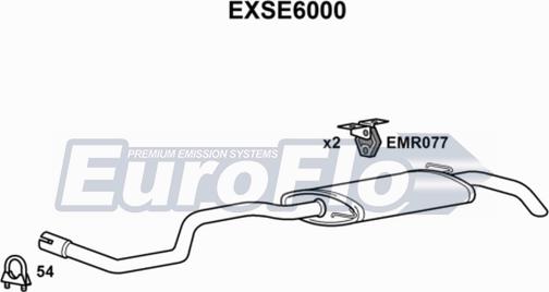 EuroFlo EXSE6000 - Izplūdes gāzu trokšņa slāpētājs (pēdējais) autodraugiem.lv