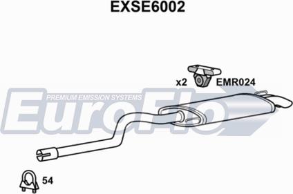 EuroFlo EXSE6002 - Izplūdes gāzu trokšņa slāpētājs (pēdējais) autodraugiem.lv