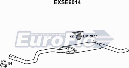 EuroFlo EXSE6014 - Izplūdes gāzu trokšņa slāpētājs (pēdējais) autodraugiem.lv