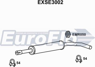 EuroFlo EXSE3002 - Vidējais izpl. gāzu trokšņa slāpētājs autodraugiem.lv