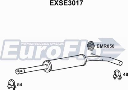 EuroFlo EXSE3017 - Vidējais izpl. gāzu trokšņa slāpētājs autodraugiem.lv