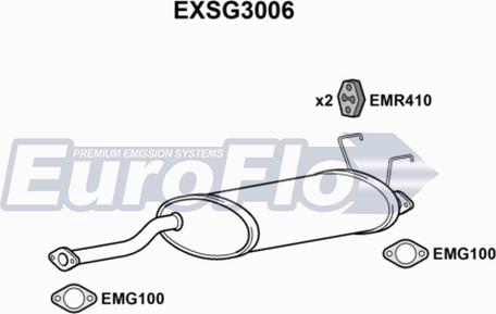 EuroFlo EXSG3006 - Vidējais izpl. gāzu trokšņa slāpētājs autodraugiem.lv