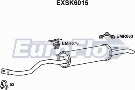 EuroFlo EXSK6015 - Izplūdes gāzu trokšņa slāpētājs (pēdējais) autodraugiem.lv