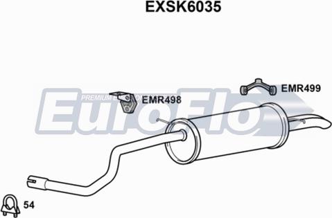 EuroFlo EXSK6035 - Izplūdes gāzu trokšņa slāpētājs (pēdējais) autodraugiem.lv