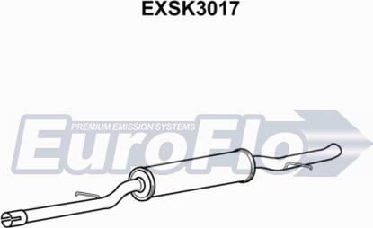 EuroFlo EXSK3017 - Vidējais izpl. gāzu trokšņa slāpētājs autodraugiem.lv