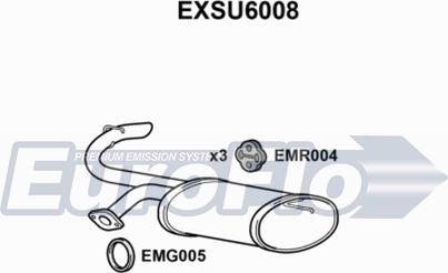 EuroFlo EXSU6008 - Izplūdes gāzu trokšņa slāpētājs (pēdējais) autodraugiem.lv