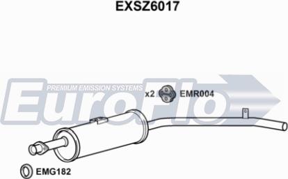 EuroFlo EXSZ6017 - Izplūdes gāzu trokšņa slāpētājs (pēdējais) autodraugiem.lv