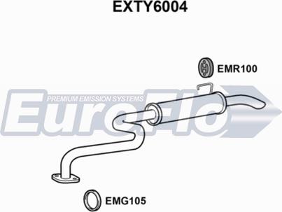 EuroFlo EXTY6004 - Izplūdes gāzu trokšņa slāpētājs (pēdējais) autodraugiem.lv