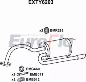 EuroFlo EXTY6203 - Izplūdes gāzu trokšņa slāpētājs (pēdējais) autodraugiem.lv