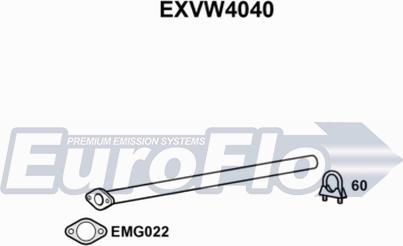 EuroFlo EXVW4040 - Izplūdes caurule autodraugiem.lv