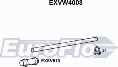 EuroFlo EXVW4008 - Izplūdes caurule autodraugiem.lv