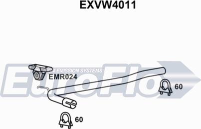 EuroFlo EXVW4011 - Izplūdes caurule autodraugiem.lv