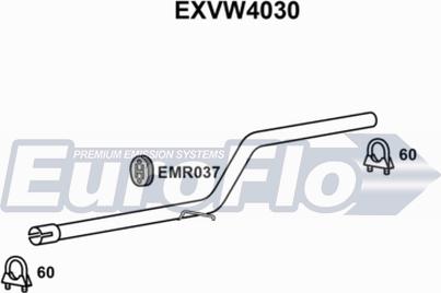 EuroFlo EXVW4030 - Izplūdes caurule autodraugiem.lv