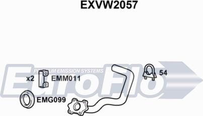 EuroFlo EXVW2057 - Izplūdes caurule autodraugiem.lv