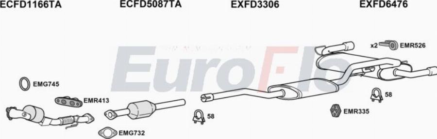 EuroFlo FDKUG15 3005 - Izplūdes gāzu sistēma autodraugiem.lv