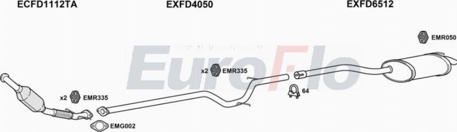 EuroFlo FDSMA20D 6004A01 - Izplūdes gāzu sistēma autodraugiem.lv