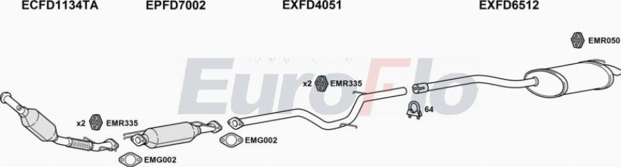 EuroFlo FDSMA20D 6004E - Izplūdes gāzu sistēma autodraugiem.lv