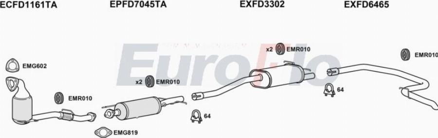 EuroFlo FDTRA22D 7056W - Izplūdes gāzu sistēma autodraugiem.lv