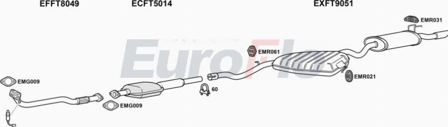 EuroFlo FTBRAV20 1004A00 - Izplūdes gāzu sistēma autodraugiem.lv