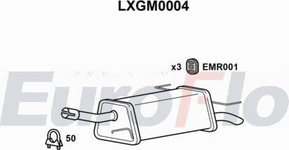 EuroFlo LXGM0004 - Izplūdes gāzu trokšņa slāpētājs (pēdējais) autodraugiem.lv