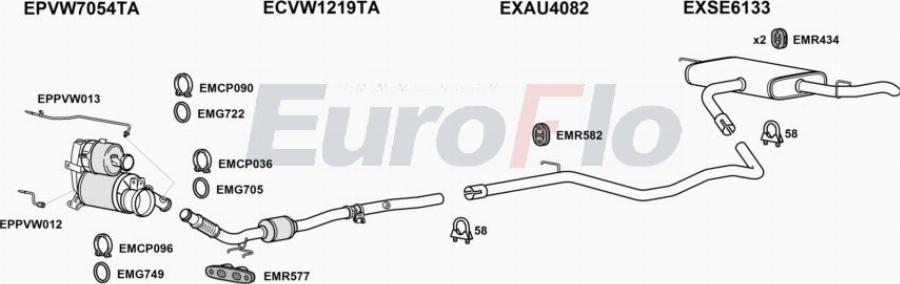 EuroFlo SELEO16D 1029D - Izplūdes gāzu sistēma autodraugiem.lv