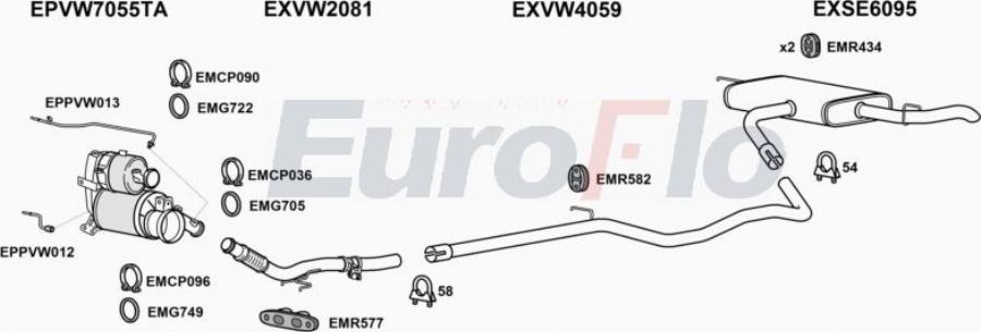 EuroFlo SELEO16D 1029B - Izplūdes gāzu sistēma autodraugiem.lv