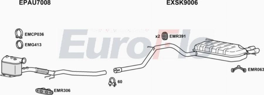 EuroFlo SKOCT20D 3022 - Izplūdes gāzu sistēma autodraugiem.lv