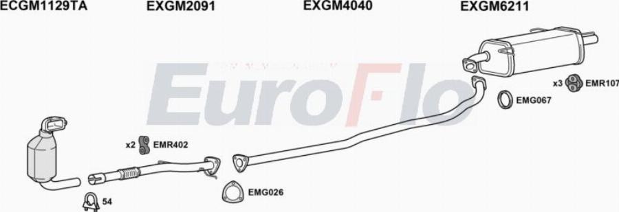 EuroFlo VLAGI13D 1001A00 - Izplūdes gāzu sistēma autodraugiem.lv