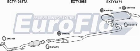 EuroFlo TYCAM22 2004C - Izplūdes gāzu sistēma autodraugiem.lv