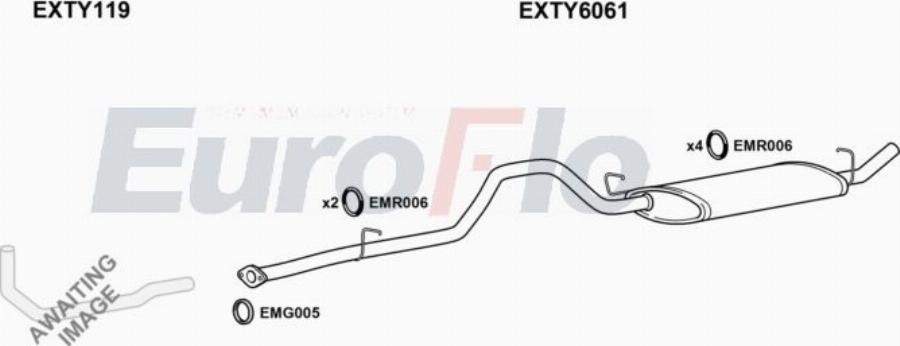 EuroFlo TYCOR16 4001A00 - Izplūdes gāzu sistēma autodraugiem.lv