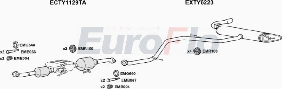 EuroFlo TYPRI18 1005 - Izplūdes gāzu sistēma autodraugiem.lv