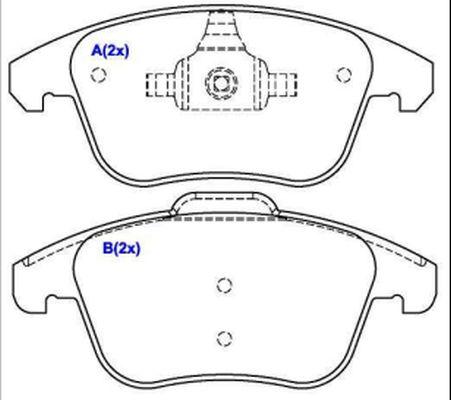 EUROREPAR 1643080980 - Bremžu uzliku kompl., Disku bremzes autodraugiem.lv