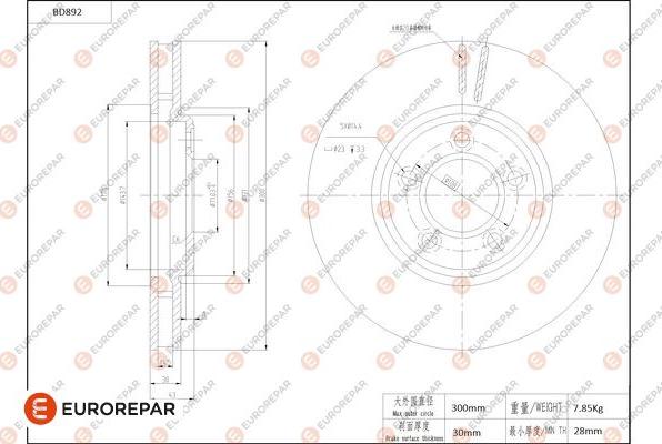 EUROREPAR 1684333480 - Bremžu diski autodraugiem.lv