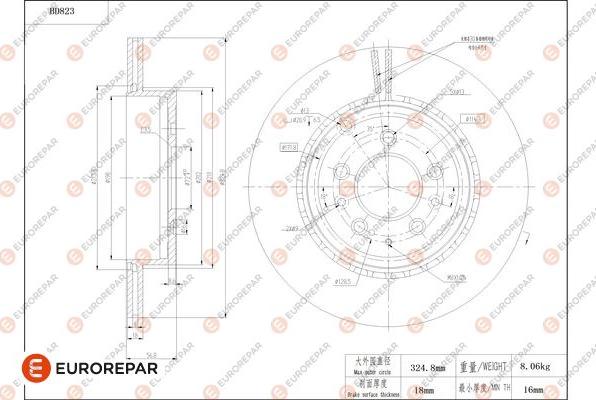 EUROREPAR 1684326580 - Bremžu diski autodraugiem.lv