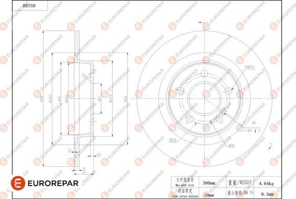 EUROREPAR 1684320180 - Bremžu diski autodraugiem.lv