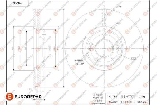 EUROREPAR 1684252680 - Bremžu diski autodraugiem.lv