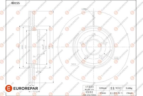 EUROREPAR 1684264780 - Bremžu diski autodraugiem.lv