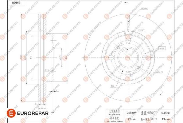 EUROREPAR 1684260880 - Bremžu diski autodraugiem.lv