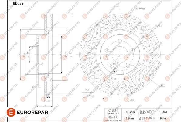 EUROREPAR 1684268180 - Bremžu diski autodraugiem.lv