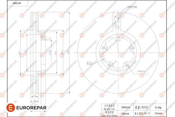 EUROREPAR 1684267080 - Bremžu diski autodraugiem.lv