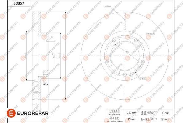 EUROREPAR 1684279980 - Bremžu diski autodraugiem.lv