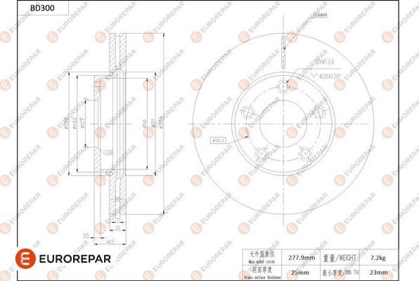 EUROREPAR 1684274280 - Bremžu diski autodraugiem.lv