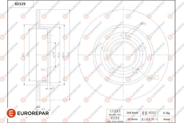 EUROREPAR 1684277180 - Bremžu diski autodraugiem.lv