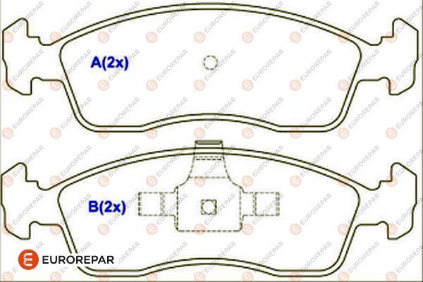 EUROREPAR 1686754580 - Bremžu uzliku kompl., Disku bremzes autodraugiem.lv