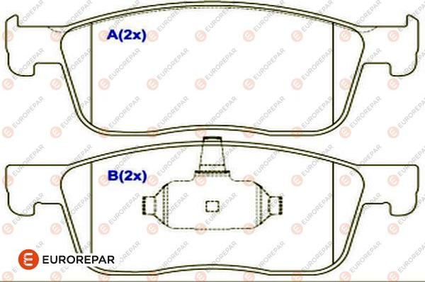 EUROREPAR 1686754680 - Bremžu uzliku kompl., Disku bremzes autodraugiem.lv