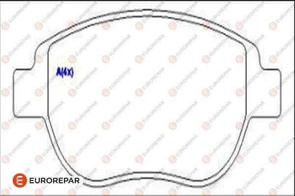 EUROREPAR 1686754780 - Bremžu uzliku kompl., Disku bremzes autodraugiem.lv